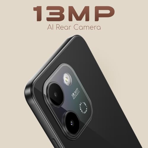 Image of Lava Bold N2 (Indus Black, 4 GB RAM, 64 GB Storage) | 13MP AI Dual Rear Camera | Largest 6.75 inch HD+ Display | 5000 mAh Battery & 10W Charging | IP64 Water & Dust Proof | Charger & Phone-Case in Box