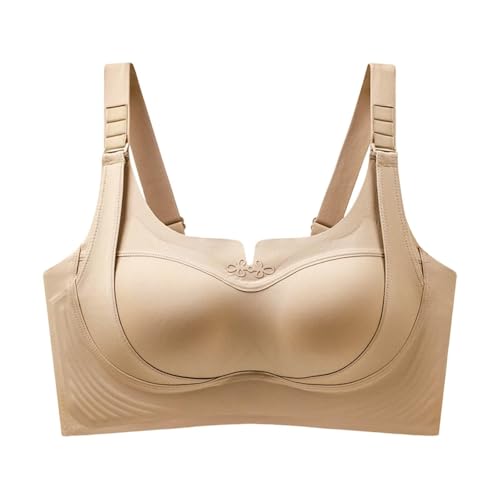 Womens Rosy Lift Bras Push Up Full Coverage Custom Bust Shaping Bra Wireless Comfy Soft Bralettes for Seniors 2026 Older Women Seamless Supportive Anti-Sagging Everyday Bras 1-Beige 2XL