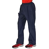 Regatta Pantalones Packaway Ligeros, Impermeables y Transpirables Overtrousers, Unisex niños, Midnight, 11-12
