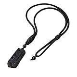Collar de piedras naturales turmalina negra auténtica 1 unidad colgante mineral curativo artesanal con cuerda negra para protección energética y uso diario