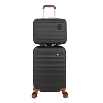 Kit Falcon Line Mala De Viagem ABS com Frasqueira Bordo Mão Pequena 10kg Abs Cadeado Com Frasqueira Padrão ANAC com 4 Rodas duplas 360° Cadeado Anti Furto | Conjunto Mala Falcon line com Frasqueira