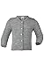 Engel Baby Feinripp-Cardigan reine Bio-Wolle/Seide, Hellgrau Melange, Gr. 62/68