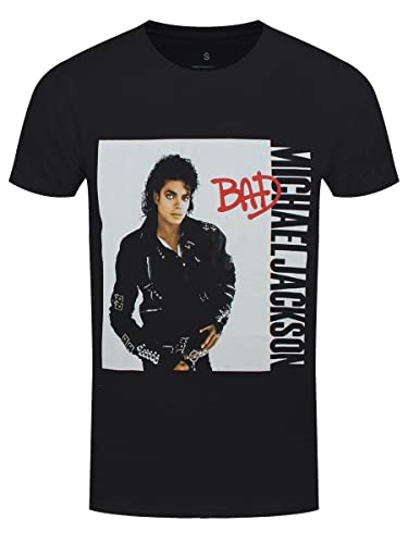 Rockoff Trade Michael Jackson Bad T-Shirt, Noir (Black Black), Medium Homme Cover