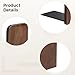 Chewtoyo 2 Pcs Walnut Bookends, 6.7 in Wooden Book Ends for Heavy Books, Square Head, Non-Slip Base, Decorative