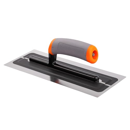 MIVOS Alisadora Premium de Acero Inoxidable de Alta Calidad 280x110mm - Alisadora de Disco Profesional - Herramienta para Tabiquería Seca - Mango Ergonómico Antideslizante - MADE IN EU