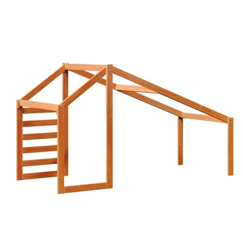 Vidaxl Tetto Letto Bambini Marrone Cera 198X87X113 Legno Massello Pino, Tetto Per Letto, Tettoia Per Letto Bambini, Baldacchino Per Letto Bambini - 7