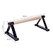 SM SunniMix 2Pcs Handstand Bars Wood Push up Bars Grip Push up Handles Parallettes Bars for Indoor Outdoor, Handstand, Gymnastics, Adults, Black