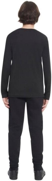 PUMA Boys Long Sleeve Tees, 2 Pack, 1 Regular, 1 Hooded (US, Alpha, Large, Regular, Red/Black)