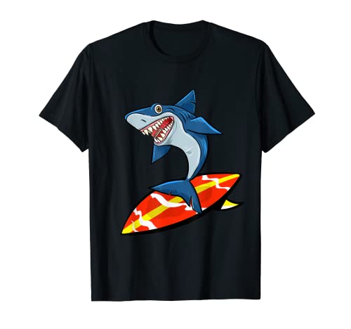 Disfraz divertido para hombre y mujer de los tiburones surfistas Camiseta