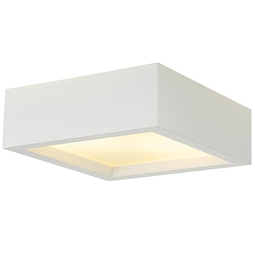 SLV 148002 Plafonnier GL104 Plâtre/Acier Blanc 50 W E27 Blanc