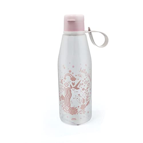 Garrafinha Infantil C/Tampa Abre Fácil 530ml Plasútil (UNICORNIO)