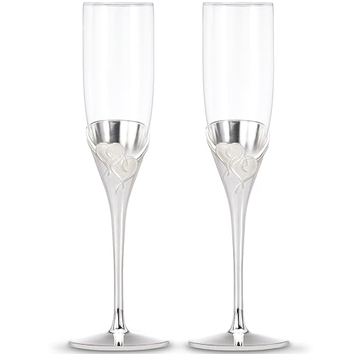 Lenox True Love Glass Flute Pair Clear, 1.25 LB