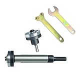 Electric Drill to Angle Grinder Adapter Kit – 6 mm & 10 mm Variable Shaft Mandrel with 2 Spanners, Flange Nuts & Extension Rod – Convert Drill for Cutting, Polishing & Sanding