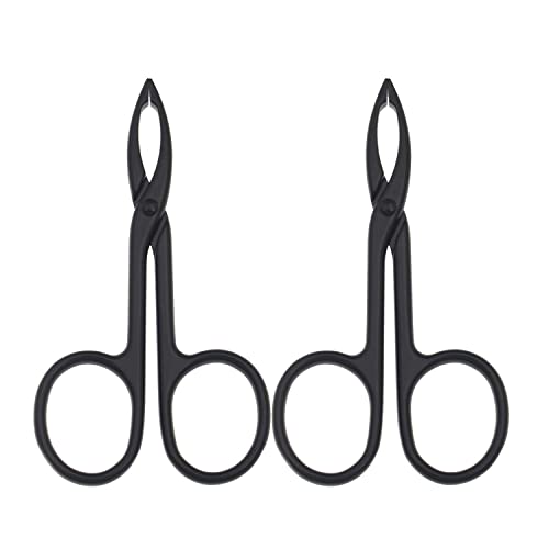 Motanar (2 Pack) Scissors Shaped Eyebrow Tweezers Clip - Flat ...