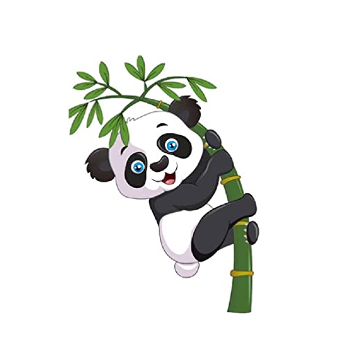 huihuay Stickers Panda Géants Imprimés Panda Noir Blanc Imperméable Facile à Appliquer Réutilisable Voiture Verre Céramique Style Cartoon Decal