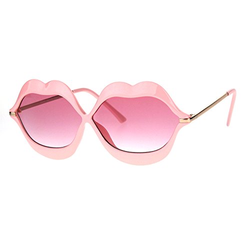 Womens Funky Retro Kissing Lip Frame Party Shade Sunglasses2