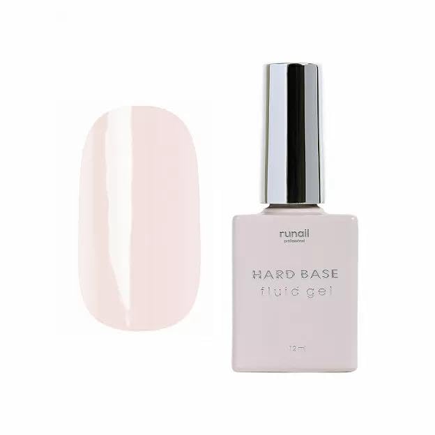 runail professional Nail Hard base fluid gel, camofulage, colour pink vail, size: 12 ml .Brand , saloon quality, UV lamp cure