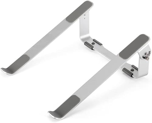 Laptop Bracket Aluminum Alloy Bracket Desktop Heightening Radiator Folding Table Raising Pad Support Base Durable (Color  Silver)