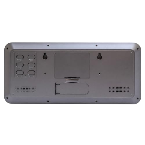 Image of Titan Large Grey Digital Wall & Table Clock | Big LCD Display | Day, Date & Room Temperature | Battery Operated | Modern Minimalist Design | 356x160mm | W0117PD01