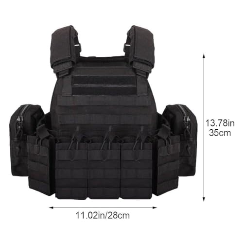 Chaleco táctico militar Molle bolsas placa portador chaleco caza combate 3