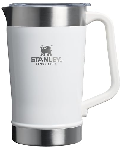 Stanley Stay Chill Pitcher 64 oz | Cold Water and Drink Pitcher with Lid | Large Beverage Container with Handle | Insulated Stainless Steel | BPA-Free | Frost Gloss