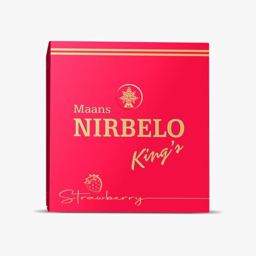 NIRBELO King’s Premium Herbal Cigar | Strawberry Flavor | 100% Tobacco & Nicotine Free Alternative | Corn Husk Filter | Pack of 1 (5 Cigars)