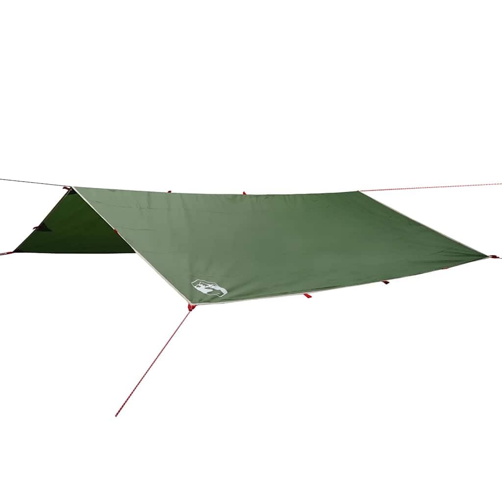 Tarp Grün 360x294 cm aus robustem 185T Polyester mit PU-Beschichtung, ultraleichtes Camping Shelter für Trekking, Outdoor, Garten und Reisen