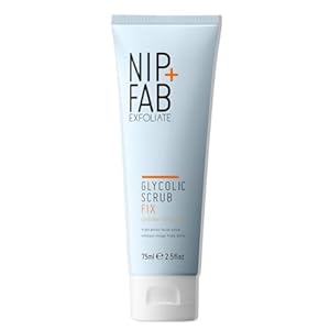 Nip + Fab Glycolic Acid Fix Face Scrub with Salicylic Acid, AHA/BHA Exfoliating Facial Cleanser Polish for Refining Pores Skin Brightening, 75 ml 2.5 fl oz