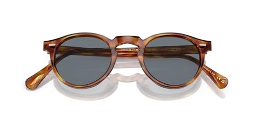 Oliver Peoples Unisex Gregory Peck Sun Semi Matte Light Brown/Indigo Photochromic4
