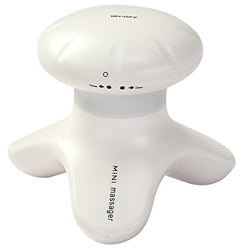 GLOBAL RELAX® BONNO Masajeador corporal vibrador | Blanco | Shiatsu I Anticelulitis I Reflexolygy I Masaje de acupresión | Ergonómico | Resistente al agua | Peso ligero I Portátil