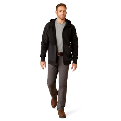 Ariat Men's Rebar WorkTek Reinforced Full Zip Hoodie, Black, Medium by ARIAT - Image 3