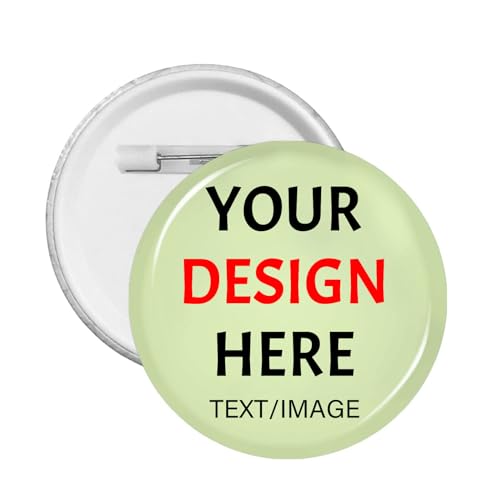 Generic Custom Buttons Design Your Own Personalized Add Your Text Logo Photo Pins Buttons Custom Gift Light Brown Pins 2 inch