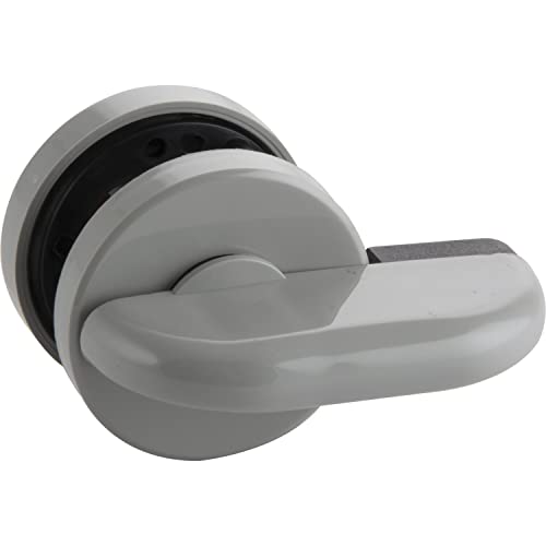 ECO Überwurfriegel WC (Trennwand) mit Notöffnung über Vierkantdorn 8mm, Kunststoff grau