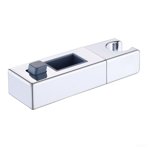 Support universel pour barre de douche coulissante chromée 30 x 15 mm-30 x 18 mm - Support réglable pour barre coulissante à tube carré (30 x 18 mm)