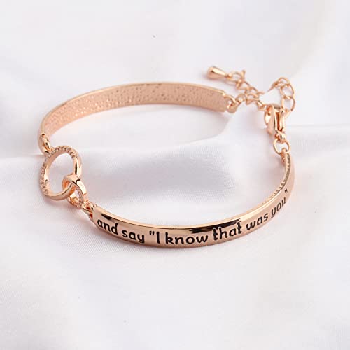 Image of PLITI Sympathy Gift Memorial Jewelry In Memory Of Loved One Bangle Sometimes I Just Look Up Smile And Say I Know That Was You Remembrance Bracelet