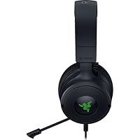 Razer Kraken V4 X - Kabelgebundenes PC-Gaming-Headset (Triforce 40-mm-Treiber, einziehbares Nierenmikrofon, 7.1-Surround-Sound, Chroma RGB, für PC - Konsolen & Mobiltelefone über USB-C) Schwarz – Ansicht 9