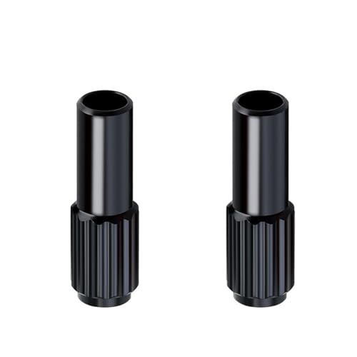 Shcobomo 2 PCS Bike Inline Cable Adjuster, Bike Brake Cable Gear Shift Connector Line Regulator Adjuster Housing Cap for Mountain and Road Bicycles, Black