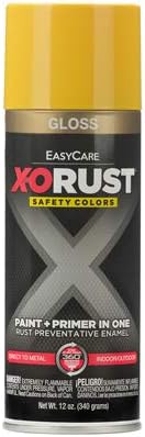 True Value Mfg XOP4-AER Anti-Rust Enamel Paint & Primer, Safety Yellow Gloss, 12-oz. Spray - Quantity 6
