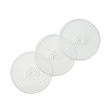 Hippypotamus Lids for Toddler Plates - Fits Silicone Baby Plates 7.75 in. Diameter - BPA Free - Set of 3 (Clear Lids)