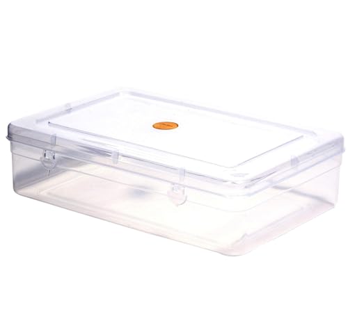 Image of Chetan Clear Plastic Medium Storage Boxes Size 24 X 16 X 6 Cm (Set of 4) Rectangular