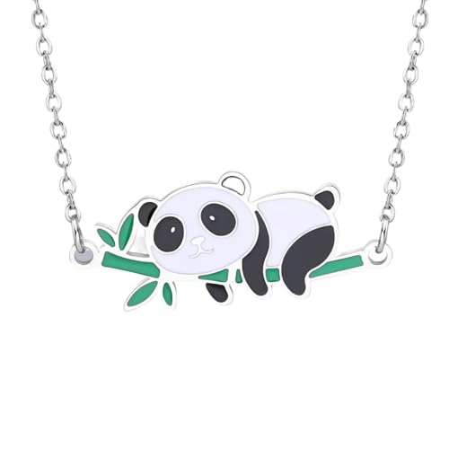 Médaillon Panda anti-allergie en argent pour peaux sensibles