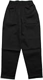 [COOKMAN] 正規品 Chef Pants Stripe クックマン シェフパンツ ロング プレーン 無地 ブラック オリーブ ネイビー ブラウン グレー チャコール ピーナッツ ブルー オレンジ (M, ブラック)