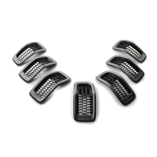 Parrilla para Jeep Cherokee 2014-2018 con bisel gris mate 6