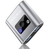 USB Switch, Bidirektionaler USB Switch 2 in 1 Out (1 in 2 Out) KVM-Switch, Gemeinsame Nutzung von 1 Geräten zwischen 2 Computern für Drucker, für PC, Drucker, Scanner, Tastatur