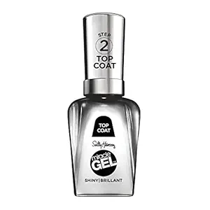 Sally Hansen Miracle Gel Nail Polish Shiny Top Coat, 101 Miracle Gel 3.0 Shiny Top Coat, 0.5 Fl Ounce