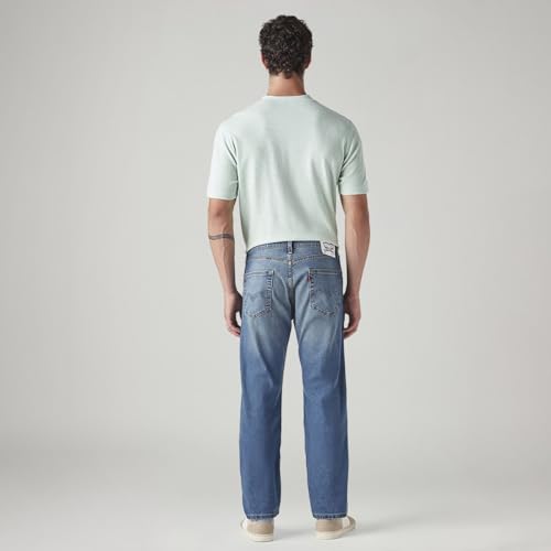 Image of Men's 505 Blue Straight fit mid Rise Jeans