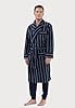 El Búho NOCTURNO Morgonrock Herr Polar Fleece Vinter Lyxig Morgonrock Premium Badrock Spa Tryckta, 100% Polyester, Blå 0608, M #1