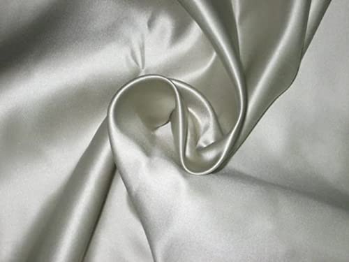 Tissu satiné hollandais en soie 66 mommes Ivoire éveillez vos sens avec une douceur éternelle 137cm