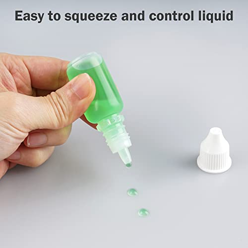 Bomex 10 Ml Plastic Dropper Bottle 20 Pcs Squeezable Reusable Eye Dropper Bottles With Screw Cap, Small Refillable Liquid Dropper Container To Store Ear Drops Lab Saline With 5 Funnel #TOP4
