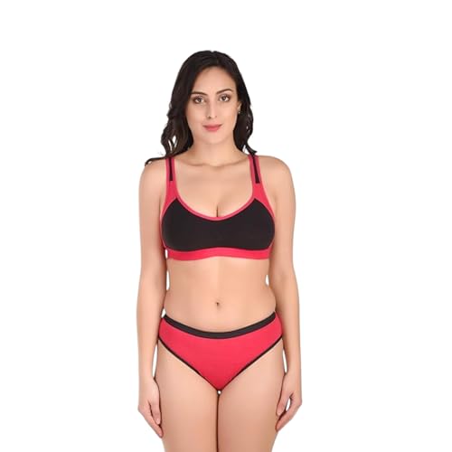 Image of Sports Bra Panty Set for Women, Combo Pack of 1 | Lingerie Set for Women